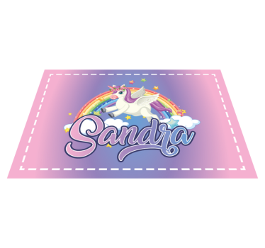 Belle tovagliette per bambini unicorno personalizzabili - TenStickers