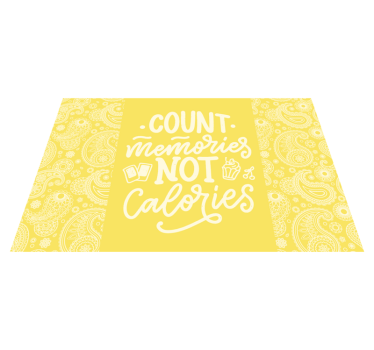 Tovaglietta americana frase conta i ricordi concetto - TenStickers