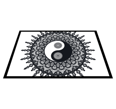 Tovaglietta americana textu motivo mandala yin yang - TenStickers