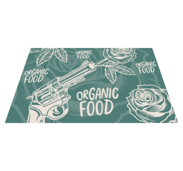 Tovaglietta americana originale cibo biologico revolver - TenStickers