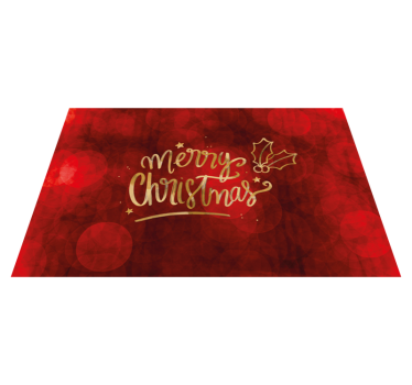 Tovaglietta personalizzata rettangolare Buon natale in rosso - TenStickers