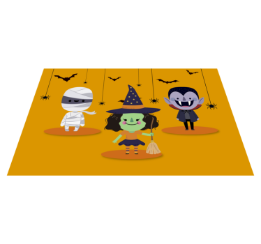 Tovaglietta americana di halloween personaggi stravaganti - TenStickers