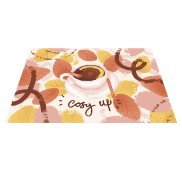 Tovaglietta americana originale tazza da caffè accogliente - TenStickers