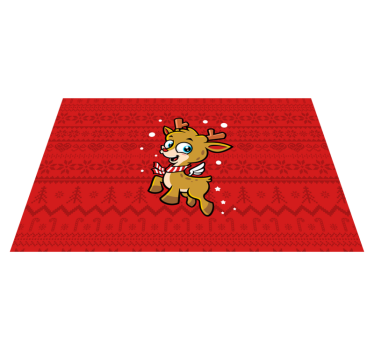 Tovaglietta americana natale personaggio renna carina - TenStickers