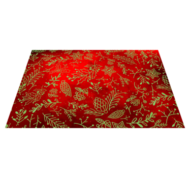 Tovaglietta americana natale fiori rossi festivi - TenStickers