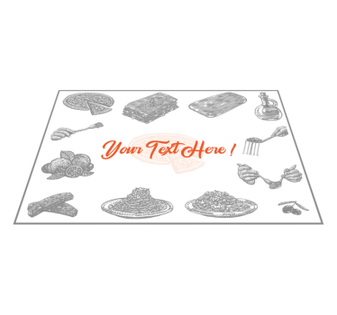 Tovaglietta americana originale stile illustrazione cibo - TenStickers