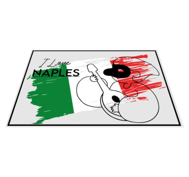 Tovaglietta americana frase ti amo napoli design - TenStickers