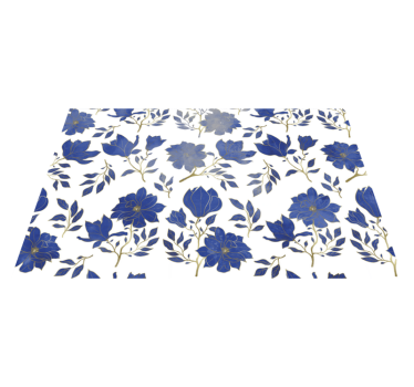 Tovaglietta americana originale motivo floreale blu - TenStickers