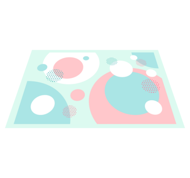 Tovaglietta americana moderna blocchi colorati geometrici - TenStickers