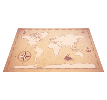 Tovaglietta americana originale mappa del mondo - TenStickers
