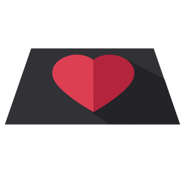 Tovaglietta americana originale a forma di cuore - TenStickers