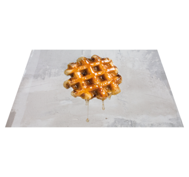Tovaglietta americana originale waffle con sciroppo d'oro - TenStickers