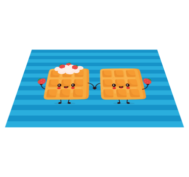 Tovaglietta americana infantile amici waffle felici - TenStickers