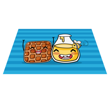 Tovaglietta americana infantile waffle e miele - TenStickers