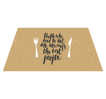 Tovaglietta americana frase citazioni con forchette - TenStickers