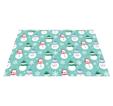 Tovaglietta americana natale motivo pupazzo di neve - TenStickers