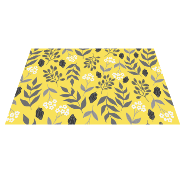 Tovaglietta americana moderna motivo floreale giallo - TenStickers