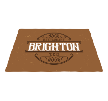 Tovaglietta americana frase logo ristorante brighton - TenStickers