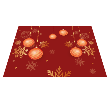 Tovaglietta americana natale sfere ornamentali festive - TenStickers