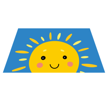 Tovaglietta americana infantile faccia del sole sorridente - TenStickers