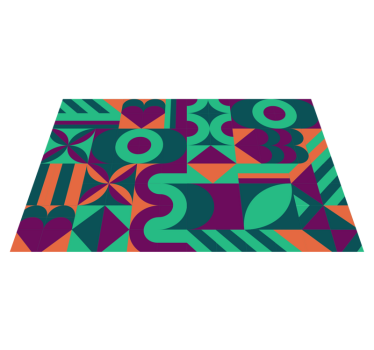 Tovaglietta personalizzata moderna Motivo geometrico colorato - TenStickers