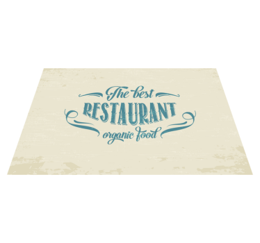 Tovaglietta americana frase cibo organico ristorante - TenStickers