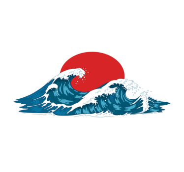 Tovaglietta americana originale onde e sole nascente - TenStickers