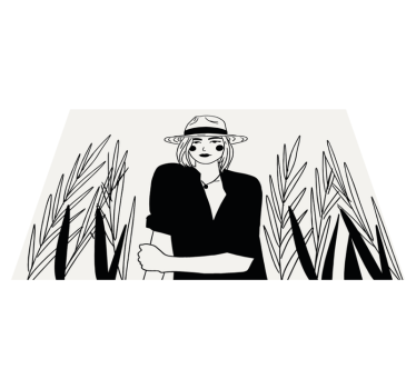Tovaglietta americana originale illustrazione donna stilosa - TenStickers