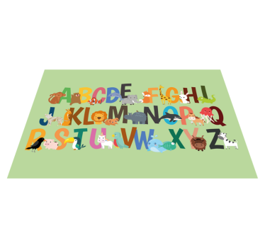 Tovaglietta americana infantile alfabetiere animali - TenStickers