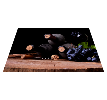 Tovaglietta americana originale uva e bottiglie di vino - TenStickers