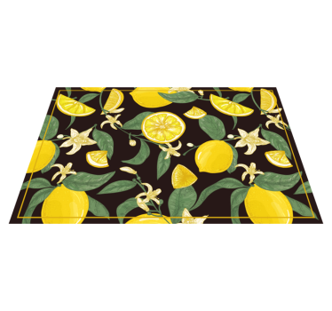 Tovaglietta americana originale con motivo limoni e fiori - TenStickers