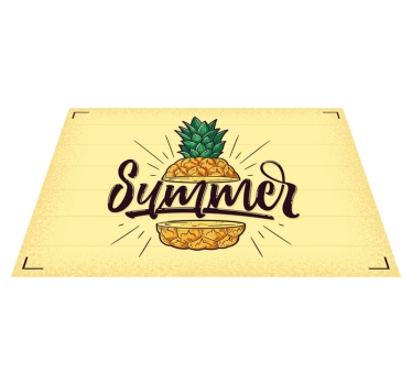 Tovaglietta americana frase grafica ananas estate - TenStickers