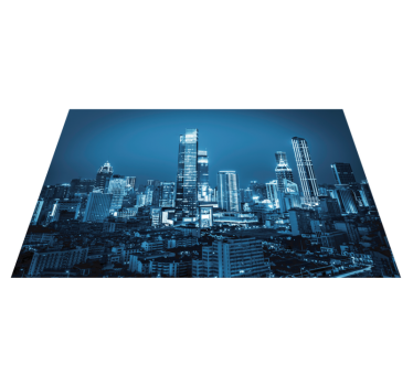 Tovaglietta americana moderna vista sullo skyline - TenStickers