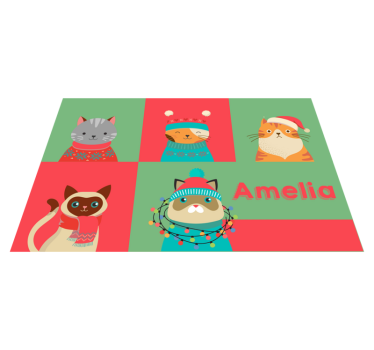 Tovaglietta americana infantile gatti cartoni carini - TenStickers