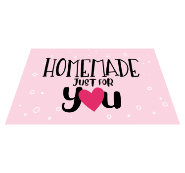Tovaglietta americana frase design cuore fatto in casa - TenStickers