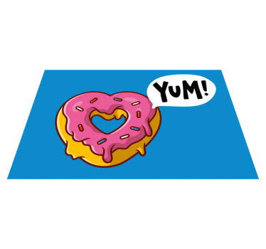 Tovaglietta americana infantile a forma di cuore - TenStickers