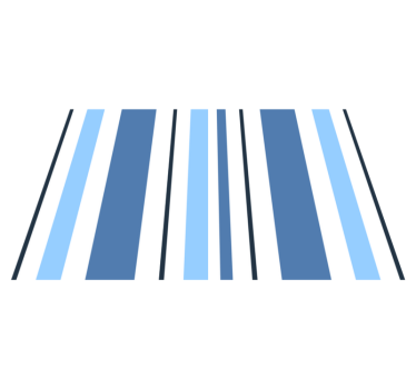 Tovaglietta americana moderna tovagliette blu a righe - TenStickers