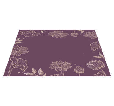 Tovaglietta americana elegante motivo loto floreale - TenStickers