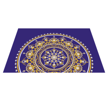 Tovaglietta americana originale mandala dorato intricato - TenStickers