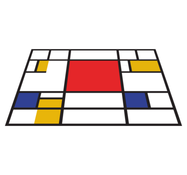 Tovaglietta americana originale Arte geometrica mondrian - TenStickers