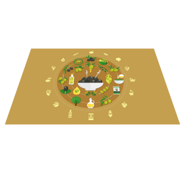 Tovaglietta americana originale composizione di olive - TenStickers