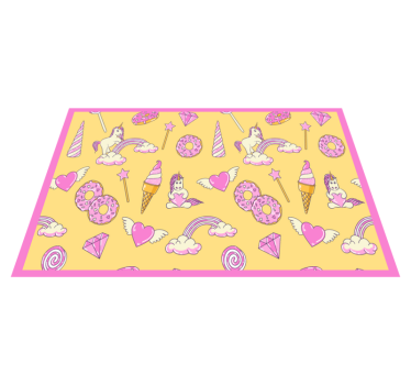 Tovaglietta americana infantile giocosa unicorno - TenStickers