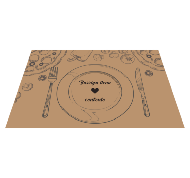 Tovaglietta americana originale piatto vuoto con cuore - TenStickers