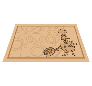 Tovaglietta americana infantile chef con pizza - TenStickers