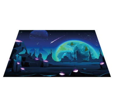Tovaglietta americana moderna paesaggio cosmico - TenStickers