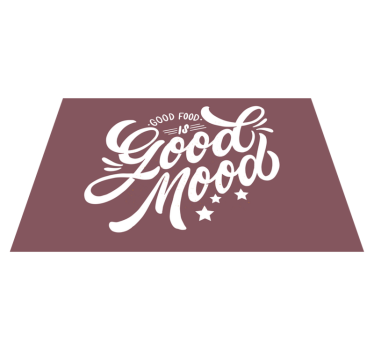 Tovaglietta americana frase buon umore a tavola - TenStickers