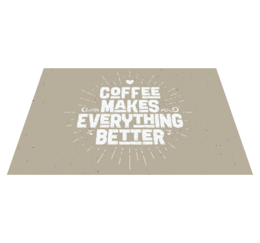 Tovaglietta americana frase citazione motivazionale caffè - TenStickers