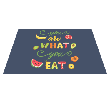 Tovaglietta americana frase citazione cibo colorata - TenStickers