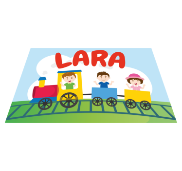 Tovaglietta americana infantile illustrazione treni - TenStickers