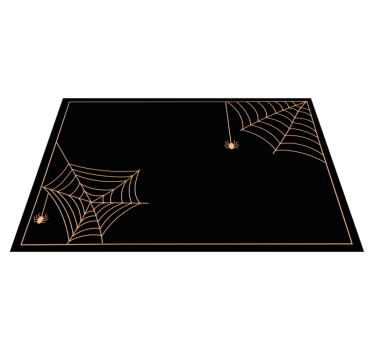 Classica ragnatela su sfondo nero tovagliette di halloween - TenStickers